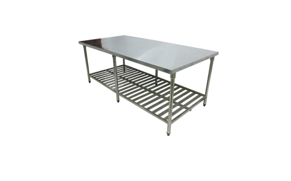 Bàn inox có kệ phẳng