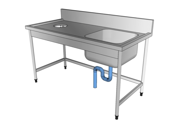 Chậu rửa đơn có lỗ xã rác