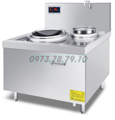 Bếp từ công nghiệp đơn mặt lõm 1 bầu nước công suất 10KW,12KW,15KW,20KW