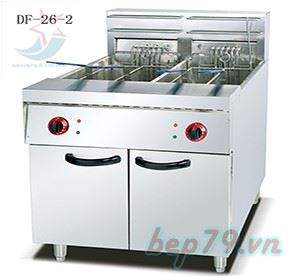 Bếp chiên nhúng dùng điện 2 hố 4 rổ 56L