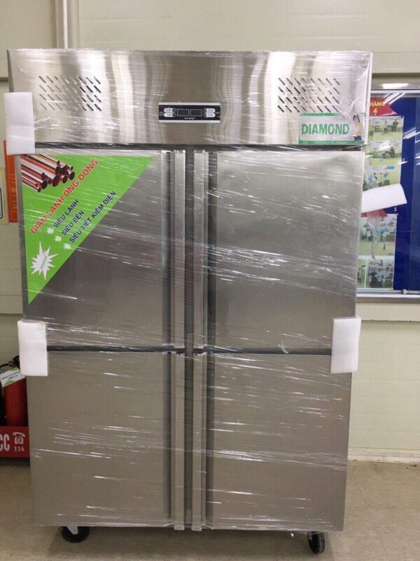 Tủ đông mát 2 chế độ 4 cánh giàn lạnh đồng