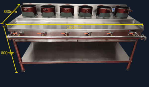 Bếp hầm gas nhiều họng kiểu Hàn cao cấp