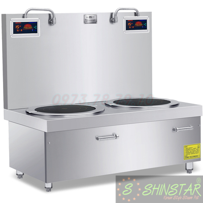 C-Bếp từ công nghiệp đôi mặt phẳng 12kw ShinStar SS12F2