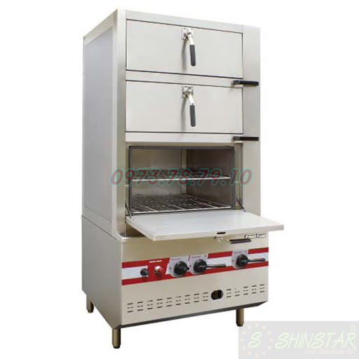 Tủ hấp hải sản 3 tầng dùng điện