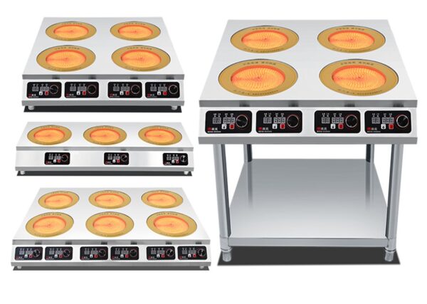 Bếp hầm công nghiệp hồng ngoại 4 mặt phẳng 6 mặt phẳng cao cấp Shinstar